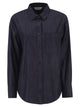 S Maxmara Stmnora - Lightweight Denim Shirt With Jewelled Detail