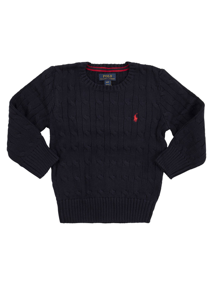 Polo Ralph Lauren Crew-Neck Cotton Cable-Knit Sweater