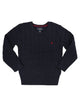 Polo Ralph Lauren Cable-Knit Cotton Sweater With Logo