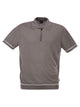 Boss Linen And Viscose Polo Shirt With Zip And Contrast Trims