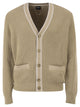Boss Ribbed Cotton Cardigan With Contrast Buttons