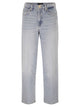 7 For All Mankind Stovepipe Straight Ankle Jeans In Light-Wash Denim