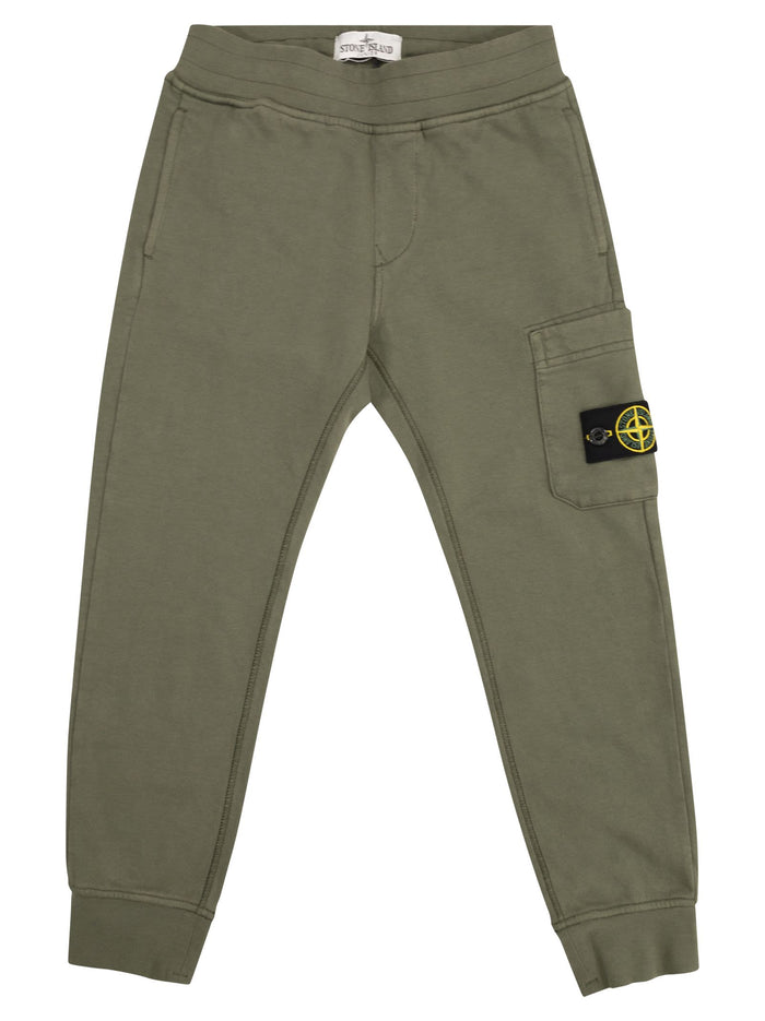 Stone Island Cotton Trousers With Stone Island Badge