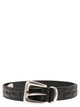 Alberto Luti Crocodile Effect Leather Belt