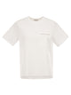 Peserico Stretch Cotton T-Shirt With Pocket