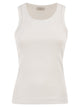 Peserico Cotton Jersey Vest Top With Shiny Thread