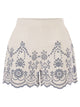 Mc2 Saint Barth Cotton Shorts With Contrasting Broderie Anglaise Embroidery