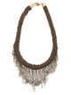 Fabiana Filippi Multi-Strand Fringe Necklace With Burnished Finish
