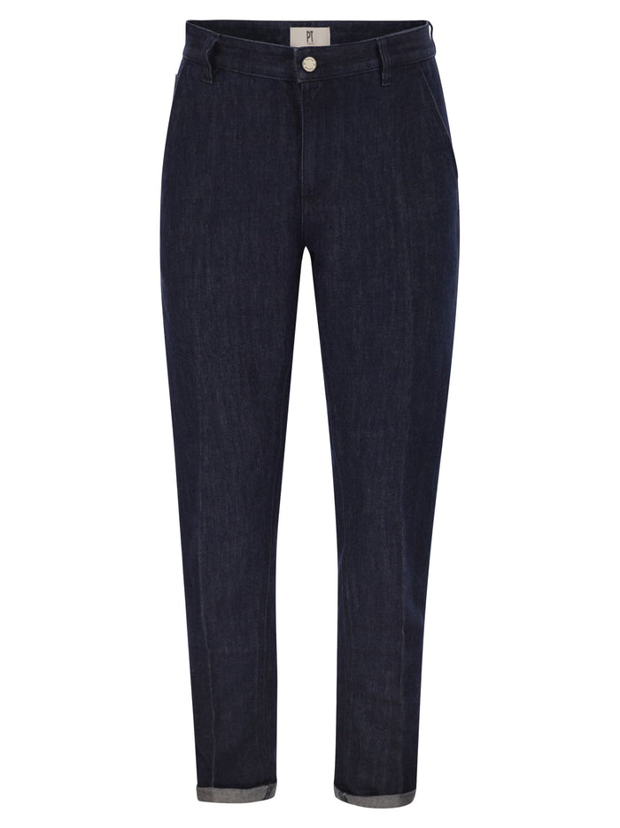 Pt Torino Tailored Cotton And Linen Blend Denim Jeans