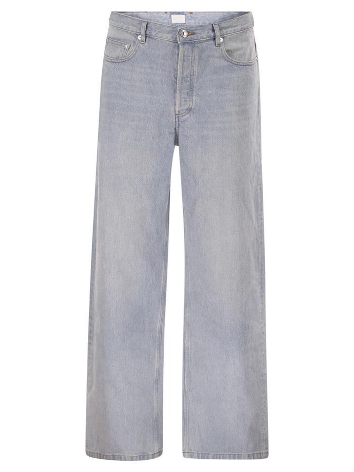 A.p.c. Washed Cotton Denim Wide-Leg Jeans