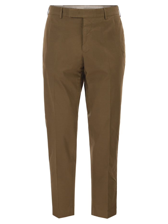 Pt Torino Stretch Cotton Tailored Trousers