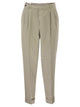Pt Torino Carrot Trousers In Lyocell And Linen Blend