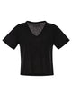 Majestic Stretch Linen T-Shirt With V-Neck
