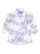 Vilebrequin Linen Shirt With Lavender Print And Short Sleeves