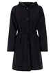 Herno Reversible Coat With Hood In Stretch Wool And Nylon