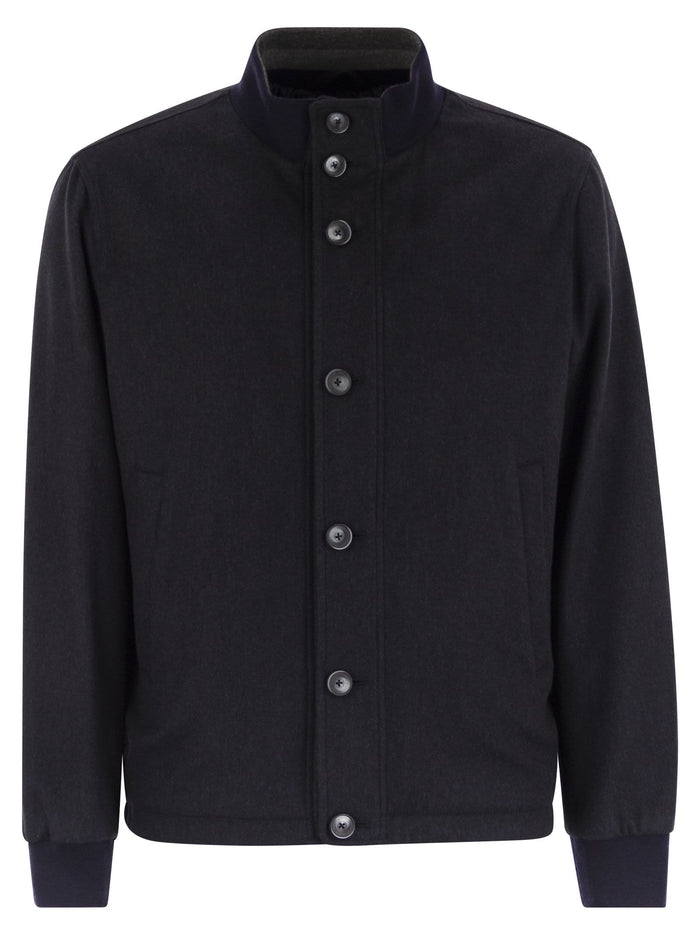 Herno Silk And Cashmere Bomber Jacket