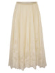 Fabiana Filippi Flared Lace Skirt With Foliage Embroidery