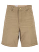 Carhartt Denim Bermuda Shorts With Logo On The Back