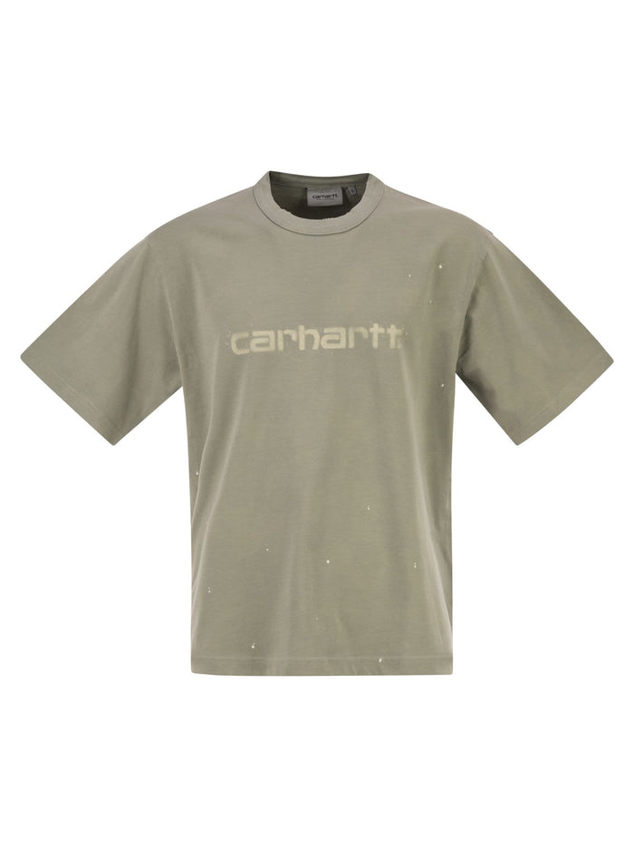 Carhartt Organic Cotton T-Shirt With Spray Effect Logo