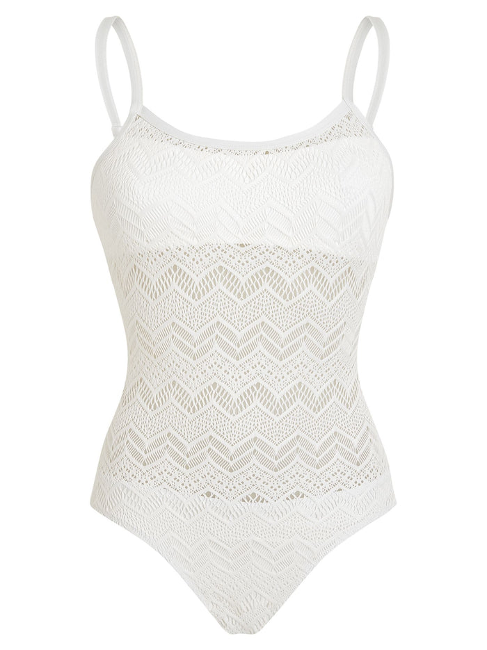 Vilebrequin Women's Chevron Crochet One-Piece Swimsuit