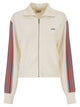Autry Viscose Sweatshirt With Zip And Side Stripes