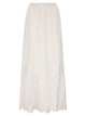 Mc2 Saint Barth Long Linen And Cotton Broderie Anglaise Skirt