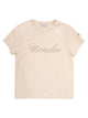 Moncler Cotton T-Shirt With Rhinestone Logo