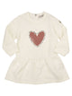 Moncler Cotton Dress With Heart Pattern