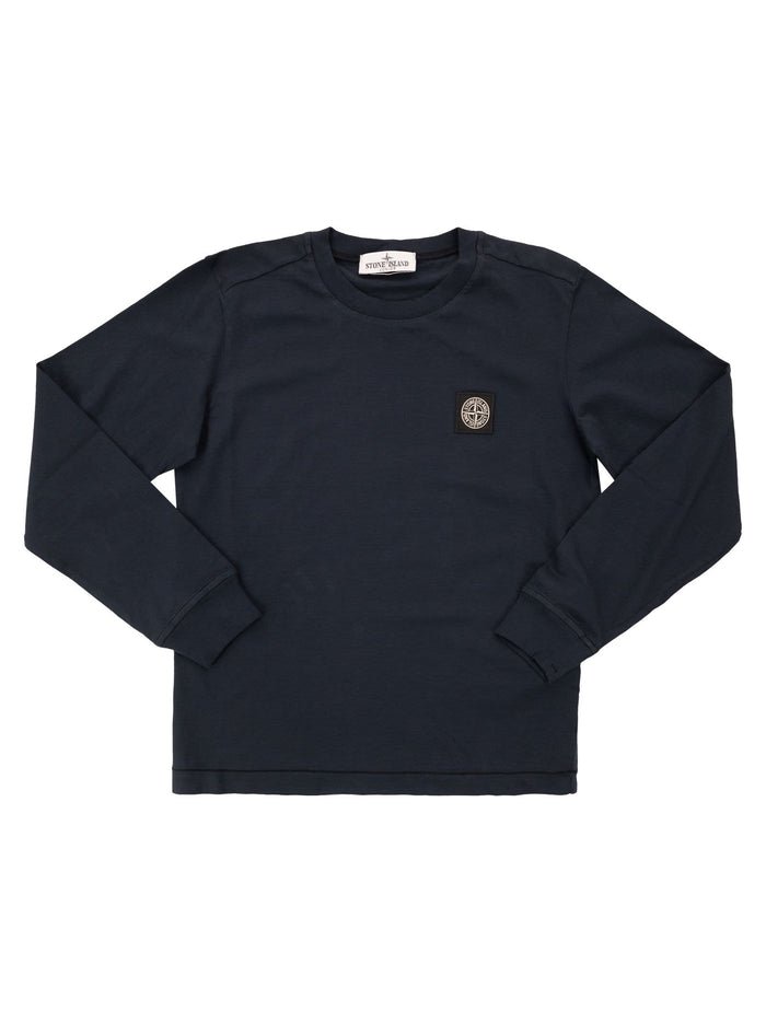 Stone Island Long-Sleeved T-Shirt With Compass Logo Appliqué