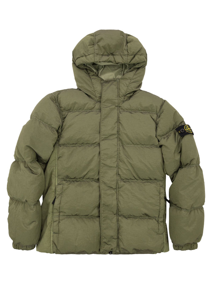 Stone Island Down-Filled Parka With Water Repellent Finish