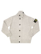 Stone Island Cardigan With Stand-Up Collar, Zip And Button Fastening
