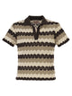 Mc2 Saint Barth Multicolour Striped Crochet Lace Polo Shirt