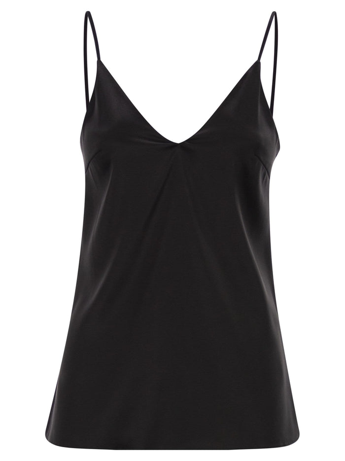 Brunello Cucinelli Stretch Silk Satin Top