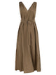 Brunello Cucinelli Techno Cotton Poplin Dress With Belt And Precious Shoulder Detail