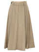 Brunello Cucinelli Sartorial Skirt In Techno Cotton Poplin With Jewellery