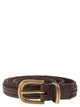 Brunello Cucinelli Braided Stretch Leather Belt