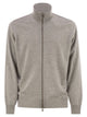 Brunello Cucinelli High-Necked Cashmere Cardigan With Zip