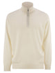 Brunello Cucinelli High-Necked Cashmere Sweater With Zip Opening
