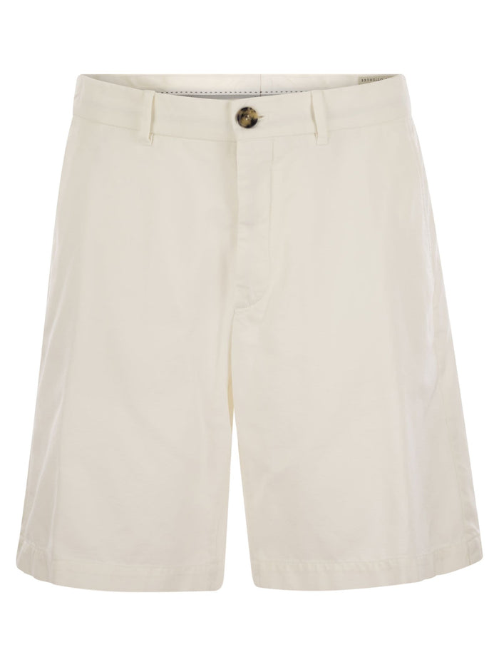 Brunello Cucinelli Cotton Gabardine Bermuda Shorts