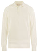 Brunello Cucinelli Cotton Rib Knit Polo Shirt With Long Raglan Sleeve