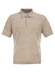 Brunello Cucinelli Linen And Cotton Knit Polo Shirt