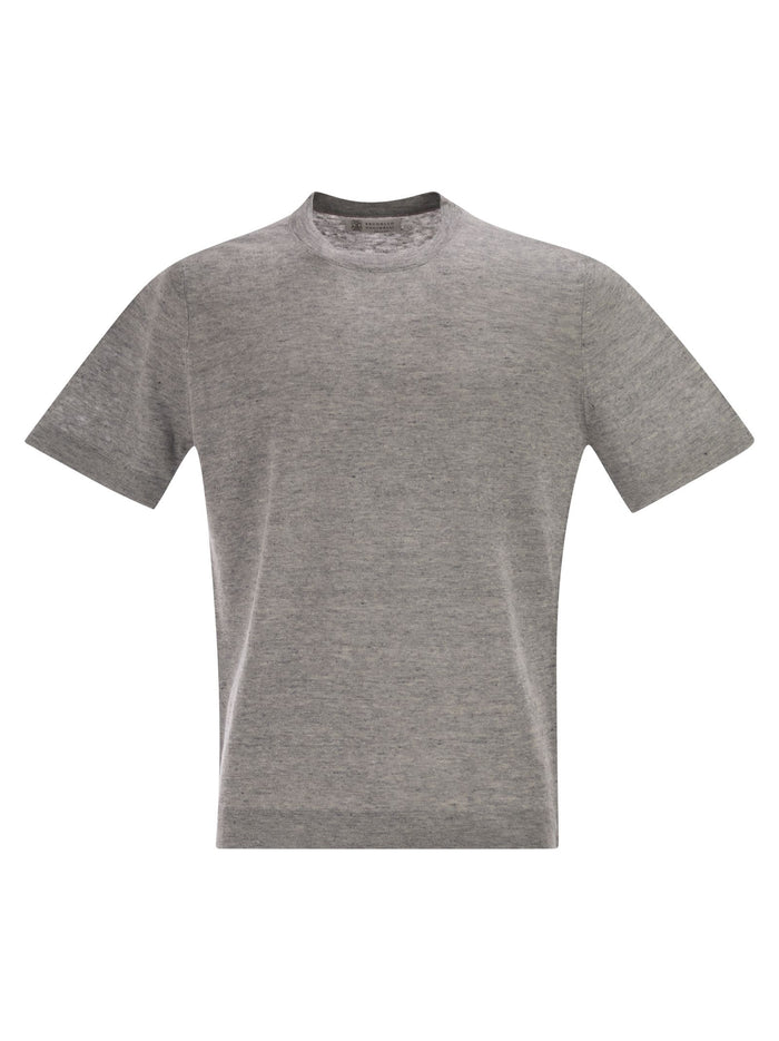Brunello Cucinelli Linen And Cotton Crew Neck T-Shirt