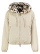 Moose Knuckles Eaton Bunny Gold - Reversible Hooded Jacket With Animal-Print Faux Fur