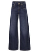 Brunello Cucinelli Wide Trousers In Authentic Denim With Jewellery