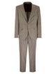 Brunello Cucinelli Prince Of Wales Flannel Suit In Silk, Wool And Cashmere
