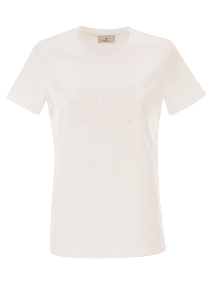 Elisabetta Franchi Jersey T-Shirt With Embroidered Logo
