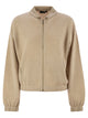 Fabiana Filippi Bomber Jacket In Platinum With Ball Pins