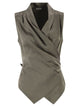 Brunello Cucinelli Wrap-Around Sleeveless Top In Fine Silk Satin