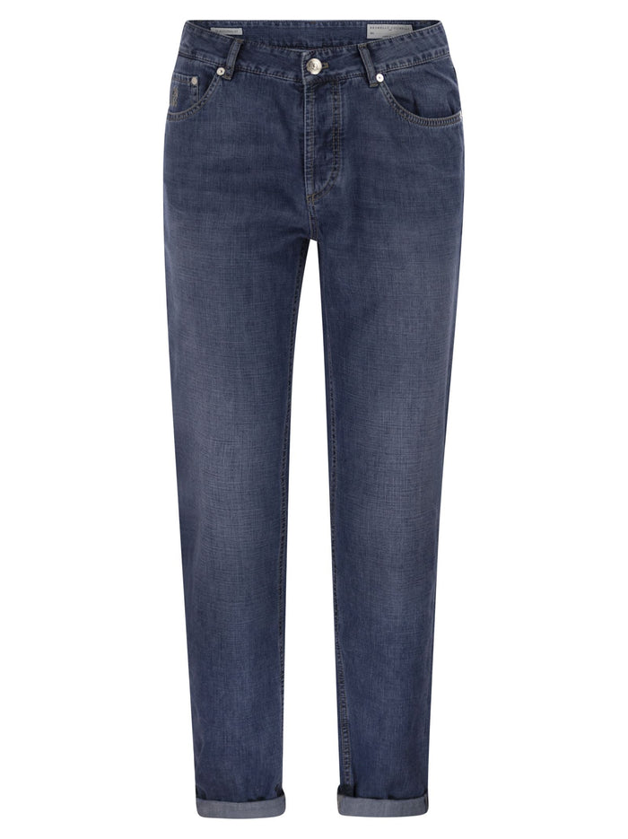 Brunello Cucinelli Traditional Fit Five-Pocket Trousers In Denim