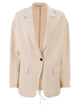 Brunello Cucinelli Fluid Viscose And Linen Twill Jacket With Jewellery
